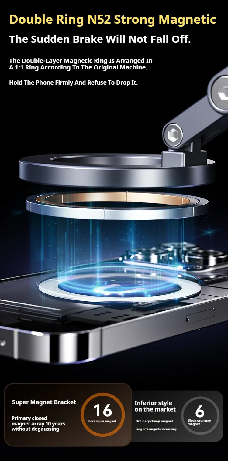 Magnetic Vacuum Adsorption Bracket 360° Rotating