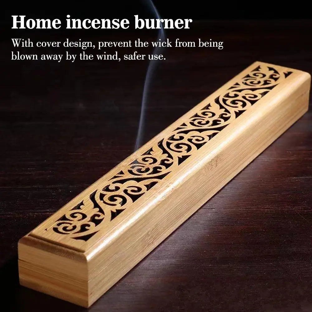 Wooden Box for Incense Storage Burning Accessories
