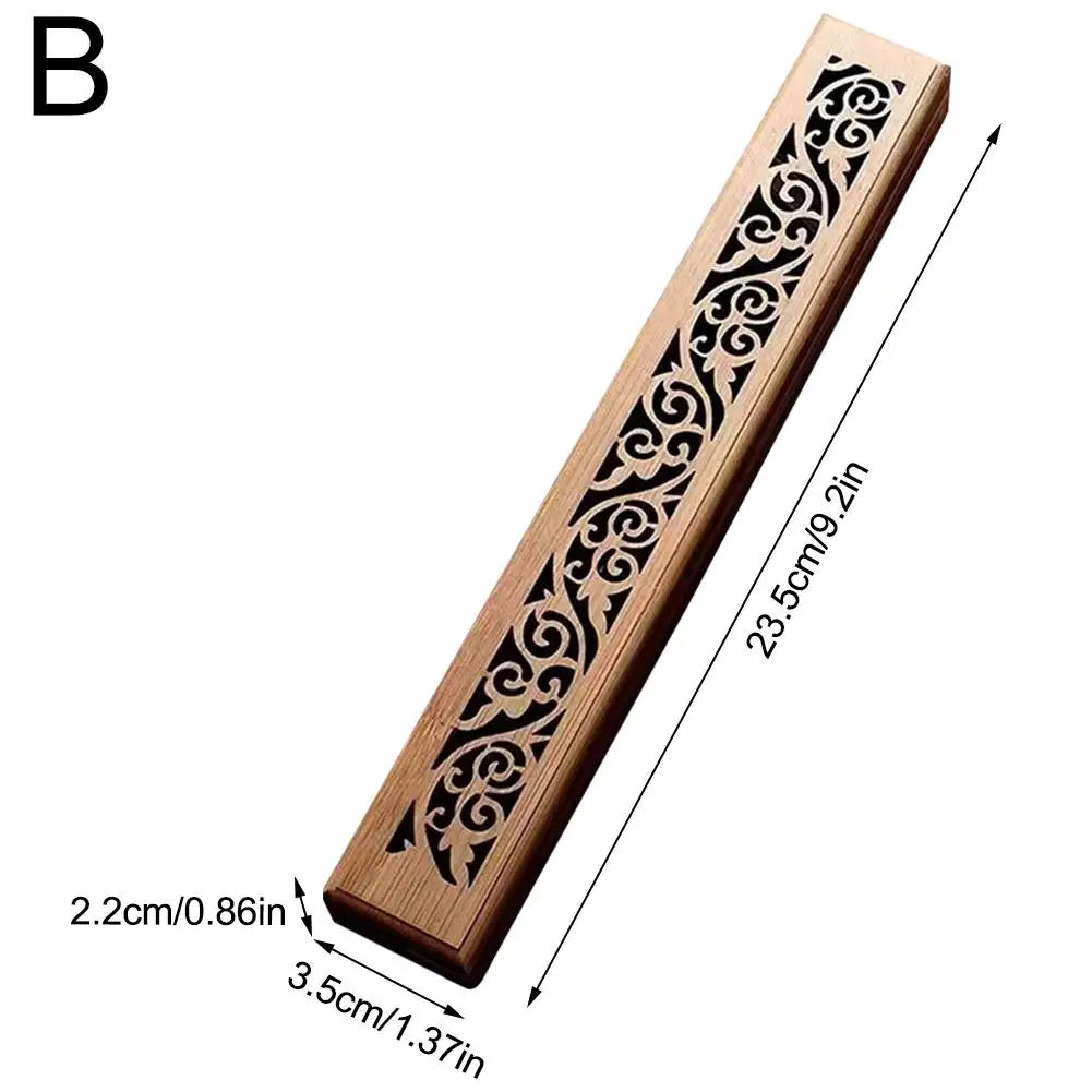 Wooden Box for Incense Storage Burning Accessories