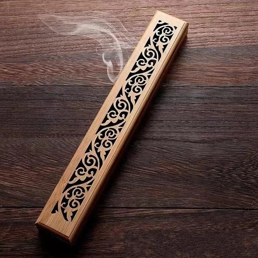 Wooden Box for Incense Storage Burning Accessories