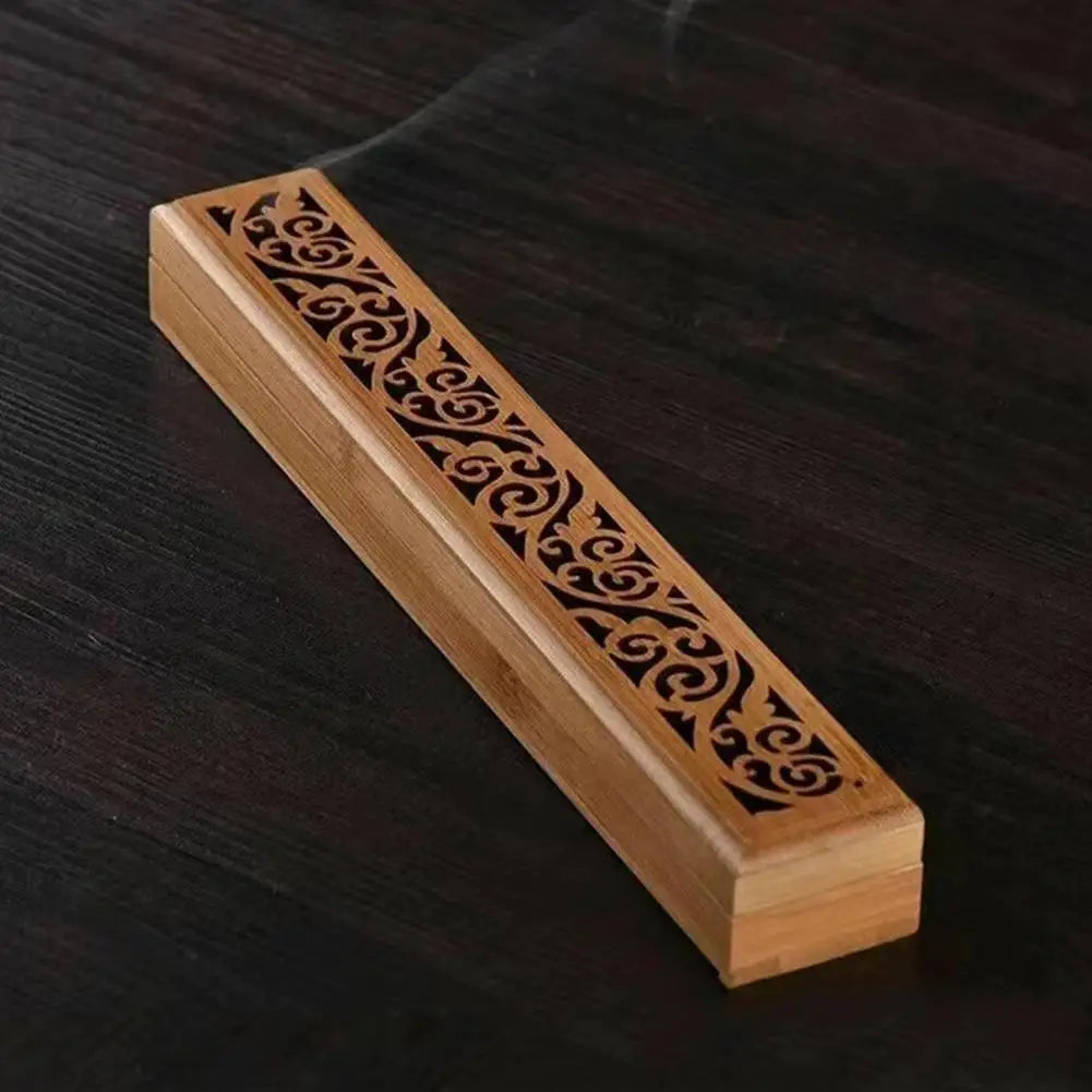 Wooden Box for Incense Storage Burning Accessories