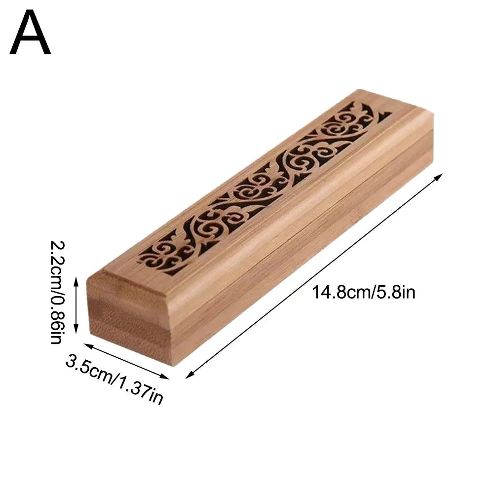 Wooden Box for Incense Storage Burning Accessories