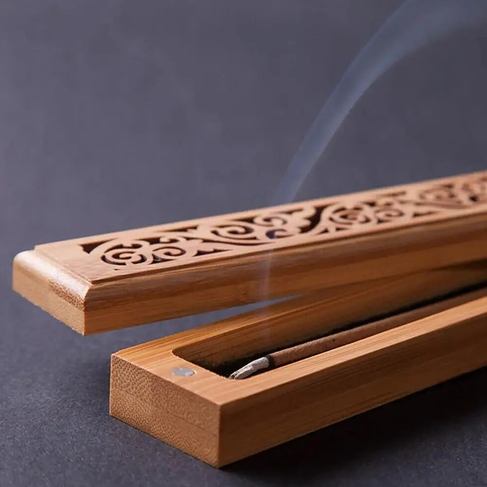 Wooden Box for Incense Storage Burning Accessories