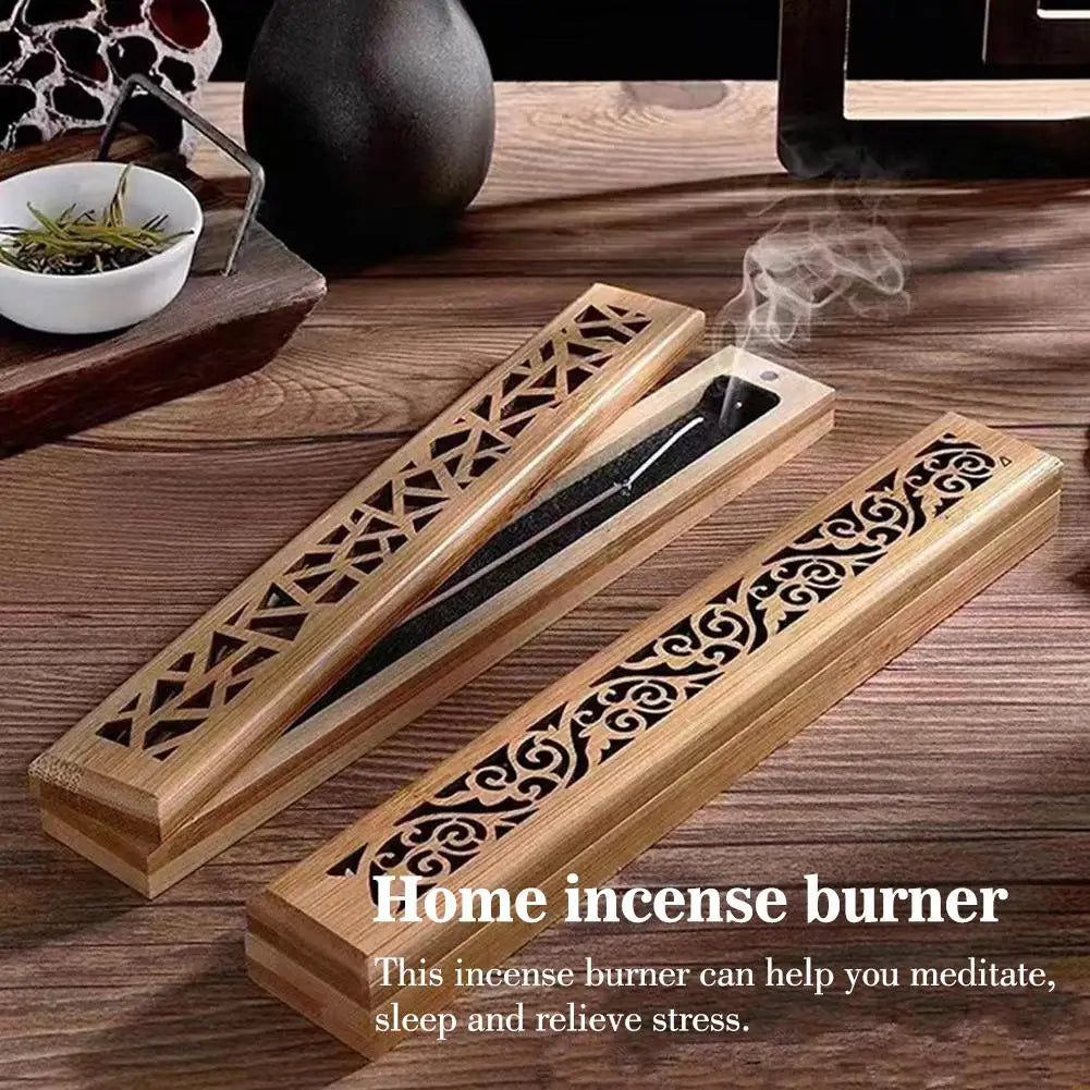 Wooden Box for Incense Storage Burning Accessories