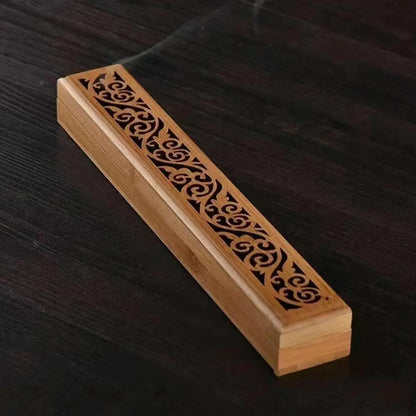 Wooden Box for Incense Storage Burning Accessories